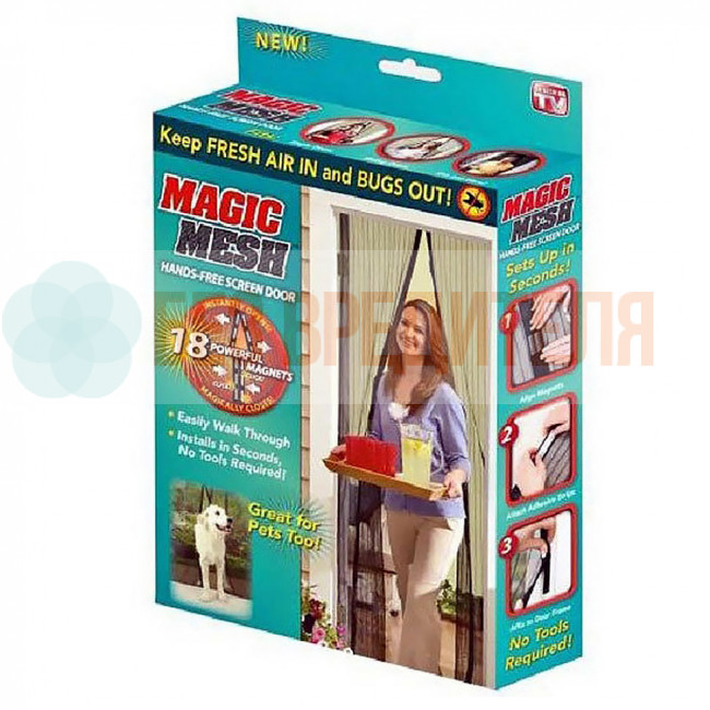 Дверная москитная сетка на магнитах Magic Mesh Дверная москитная сетка на магнитах Magic Mesh