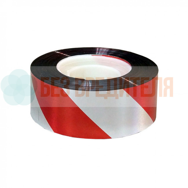 Лента для отпугивания птиц радужная с красным Лента для отпугивания птиц радужная с красным